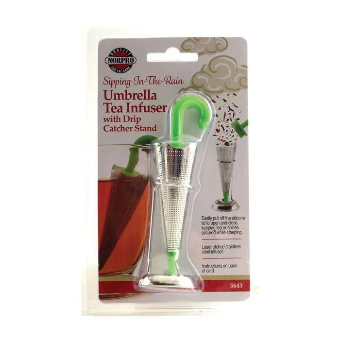 商品Norpro|Stainless Steel Umbrella Tea Infuser, Green,价格¥95,第5张图片详细描述