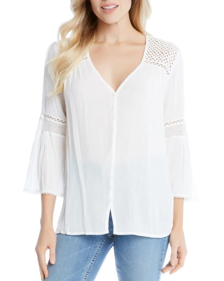 商品Karen Kane|Flare-Sleeve Blouse,价格¥398,第1张图片