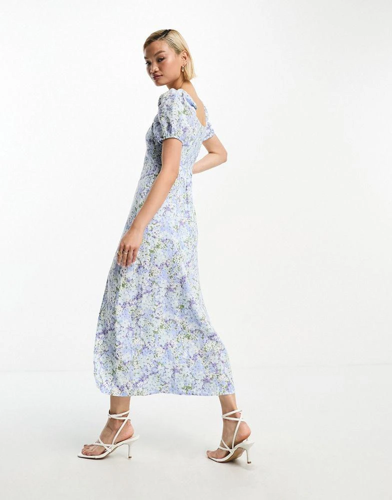 商品& Other Stories|& Other Stories linen puff sleeve midi dress in rosario print,价格¥522,第2张图片详细描述