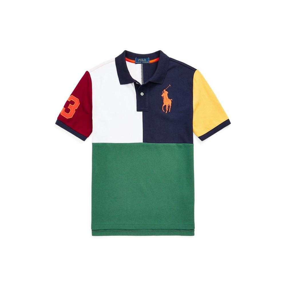 商品Ralph Lauren|Big Boys Big Pony Short Sleeve Mesh Polo Shirt,价格¥304,第1张图片