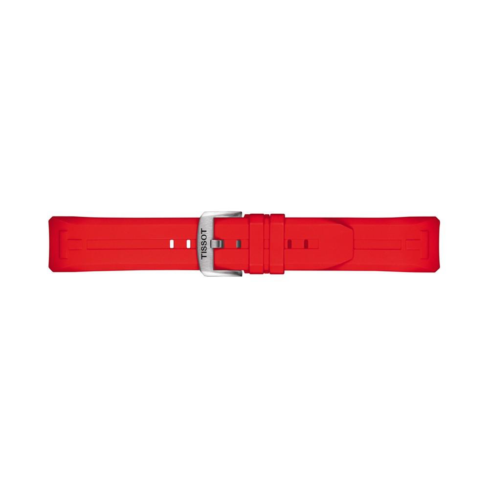 Men's Swiss T-Touch Connect Solar Red Rubber Strap Smart Watch 48mm商品第4张图片规格展示