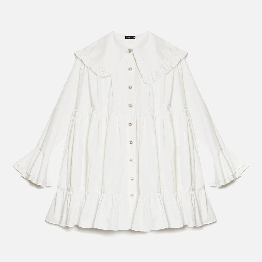 商品Sister Jane|Sister Jane Curious Collar Cotton-Poplin Mini Dress,价格¥900,第1张图片