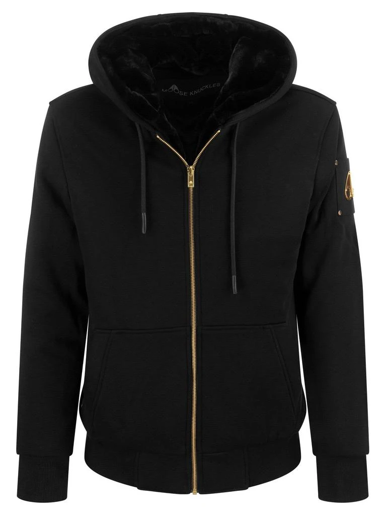 商品Moose Knuckles|Moose Knuckles Zip-Up Drawstring Hoodie,价格¥2787,第1张图片