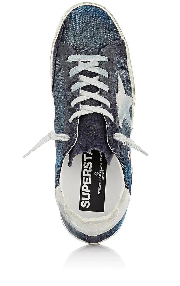 商品Golden Goose|巨星丹宁运动鞋小脏鞋 Superstar Denim Sneakers,价格¥3570,第4张图片详细描述