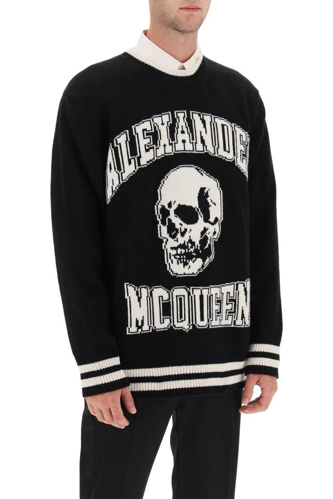 商品Alexander McQueen|Varsity sweater with Skull motif,价格¥3417,第3张图片详细描述