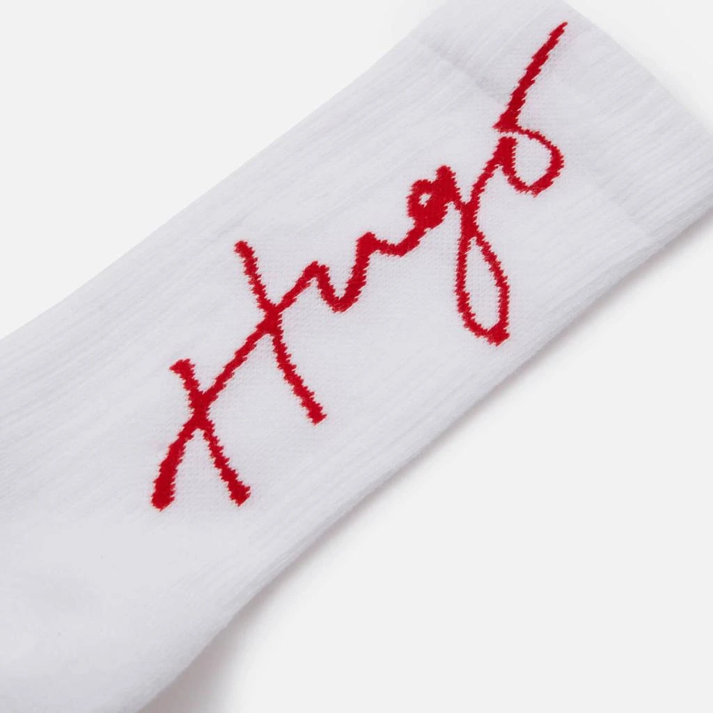 商品HUGO Bodywear|HUGO Bodywear Two-Pack Logo Cotton-Blend Socks,价格¥79,第5张图片详细描述