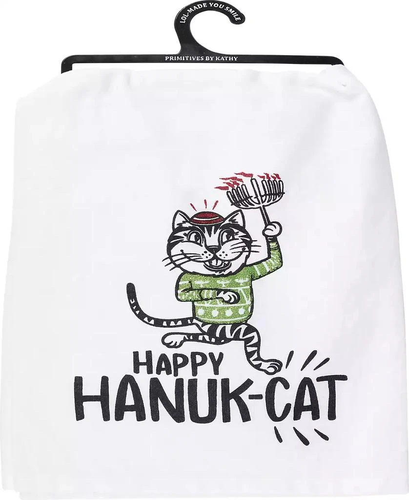 商品Primitives by Kathy|Happy Hanuk-Cat Kitchen Towel,价格¥16,第1张图片