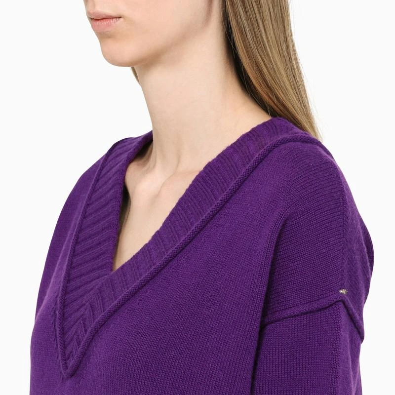 商品Max Mara|Long purple wool and cashmere sweater,价格¥1307,第4张图片详细描述