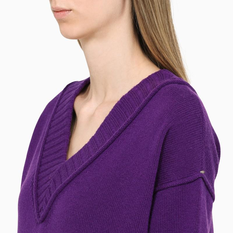 商品Max Mara|Long purple wool and cashmere sweater,价格¥2928,第6张图片详细描述