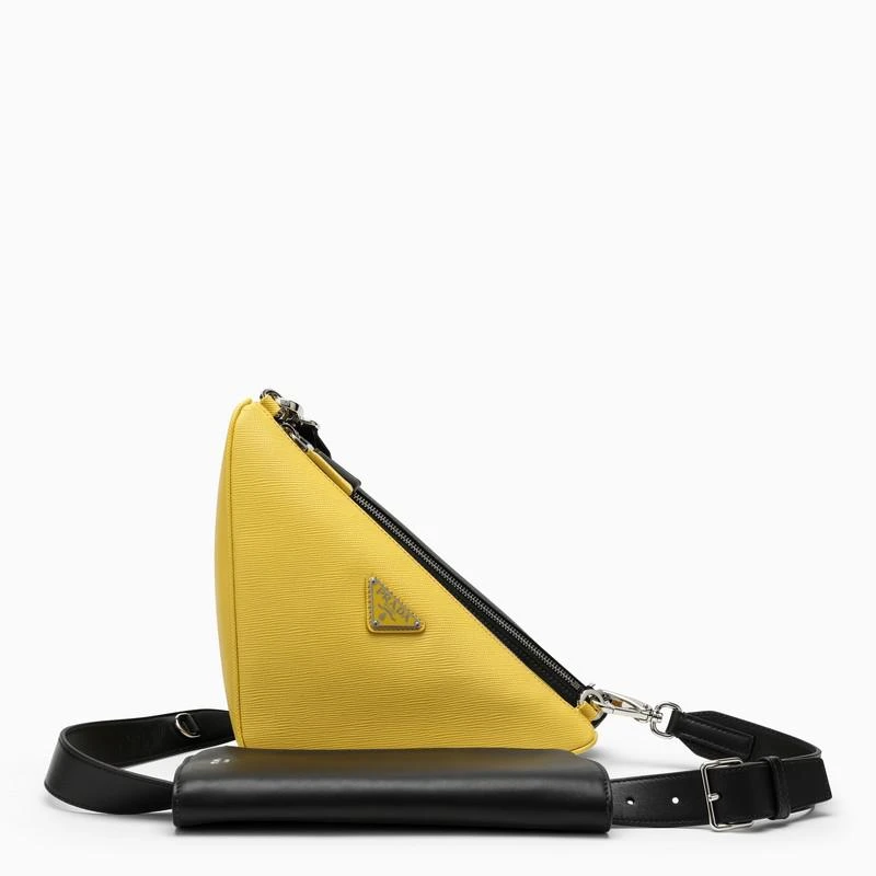 商品Prada|Black and yellow Saffiano messenger bag,价格¥19448,第1张图片