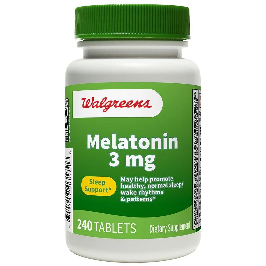 商品Walgreens|Melatonin 3mg Tablets,价格¥103,第1张图片