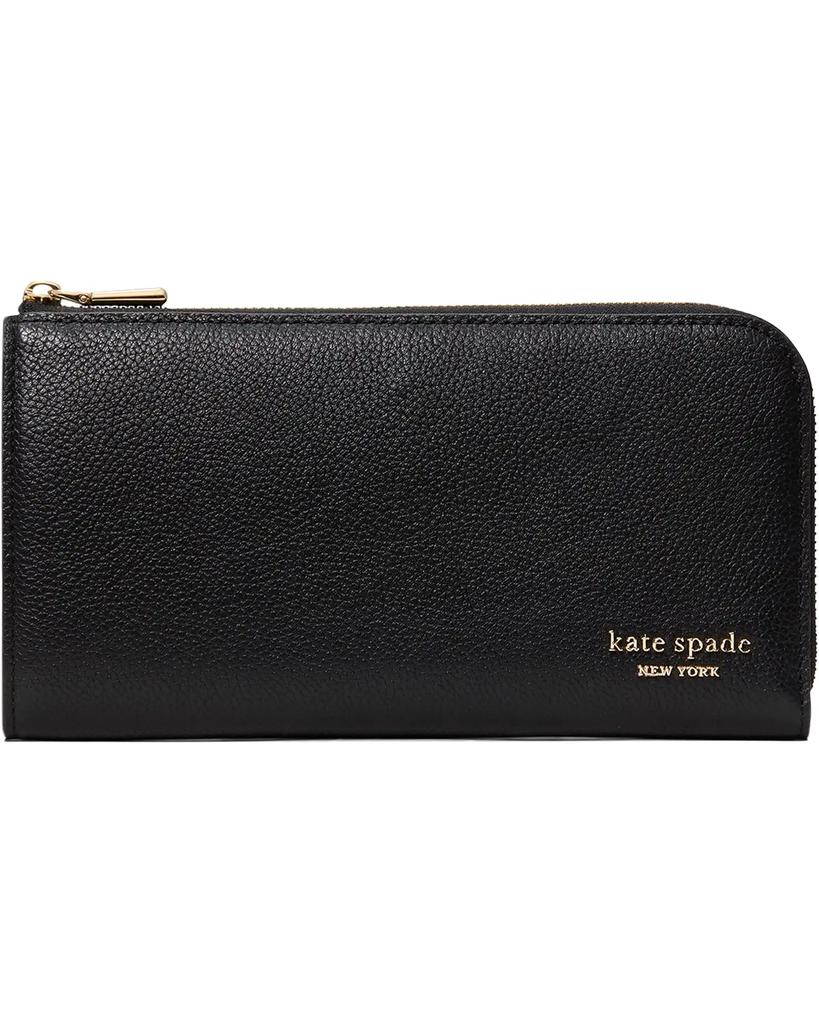 Portafoglio continentale Kate Spade New York Devin in pelle martellata con cerniera. image 2