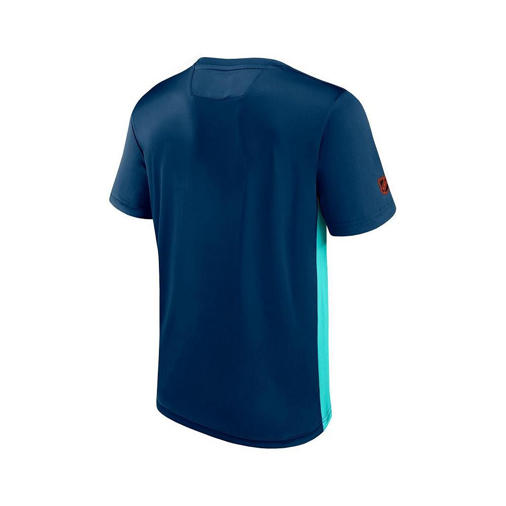 Men's Branded Navy and Blue Seattle Kraken Special Edition 2.0 Authentic Pro Tech T-shirt商品第3张图片规格展示
