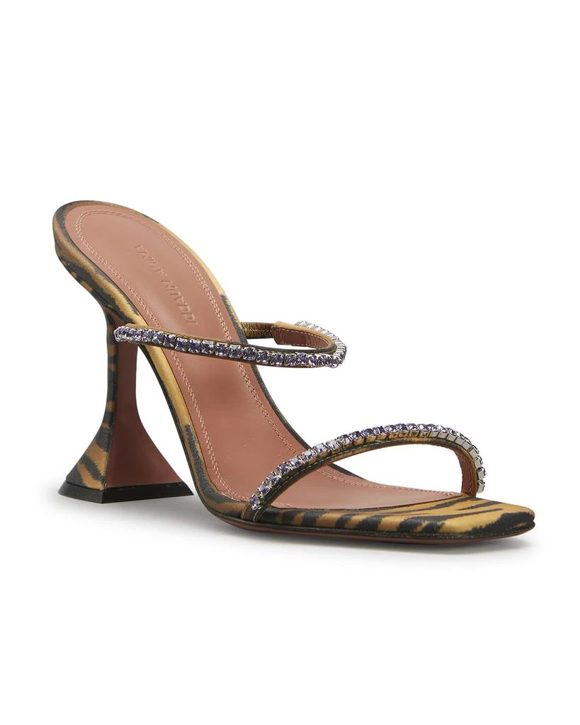 商品Amina Muaddi|Gilda Tiger-Print Crystal Slide Sandals,价格¥7731,第2张图片详细描述