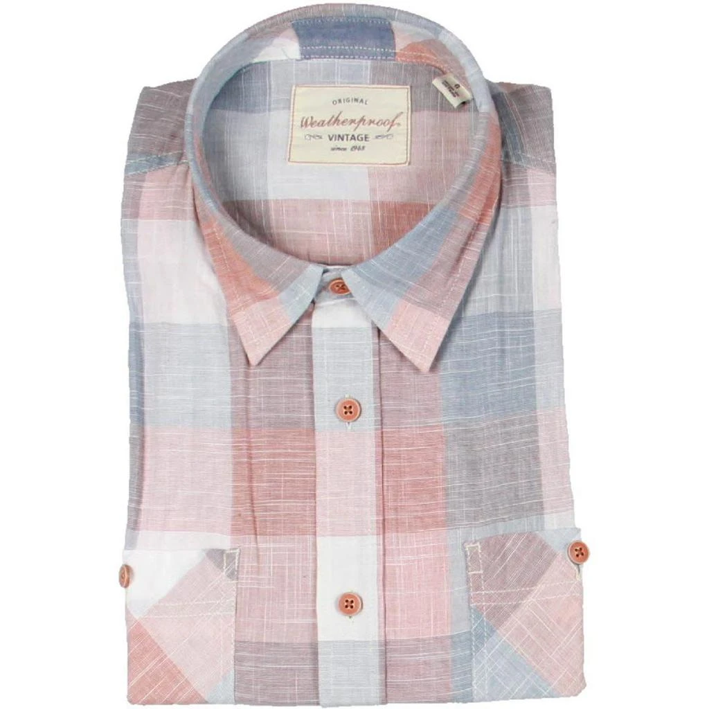 商品Weatherproof Vintage|Weatherproof Vintage Mens Cotton Plaid Button-Down Shirt,价格¥62,第1张图片