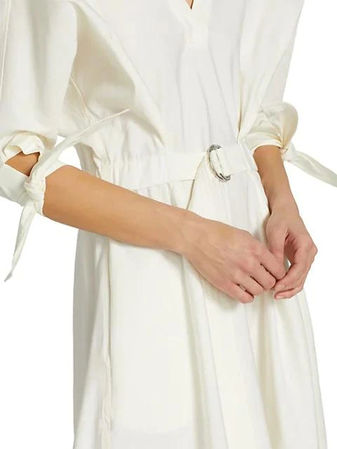 Belted Tie-Sleeve Midi Dress 商品