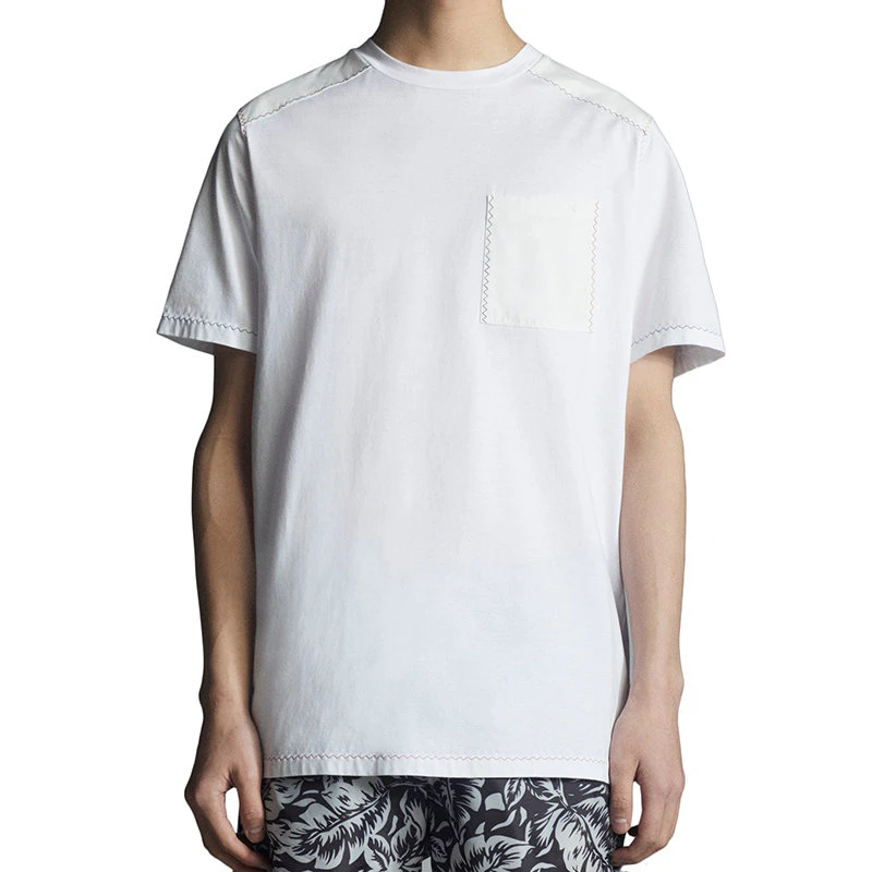 【预售3-7天】Moncler/蒙克莱 22年秋冬新款 男士光学白色棉质混纺饰胸袋短袖T恤H10918C000458390Y001 商品