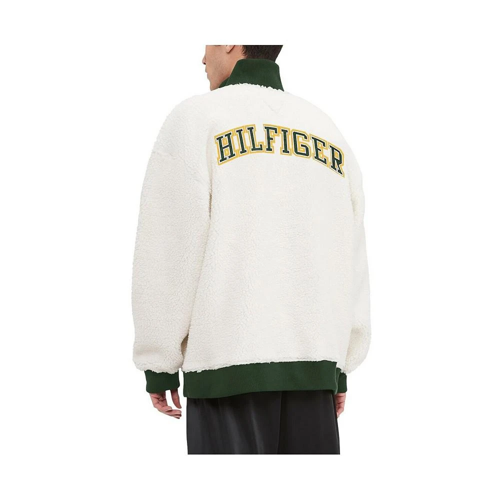 商品Tommy Hilfiger|Men's Cream Green Bay Packers Jordan Sherpa Quarter-Zip Sweatshirt,价格¥883,第2张图片详细描述
