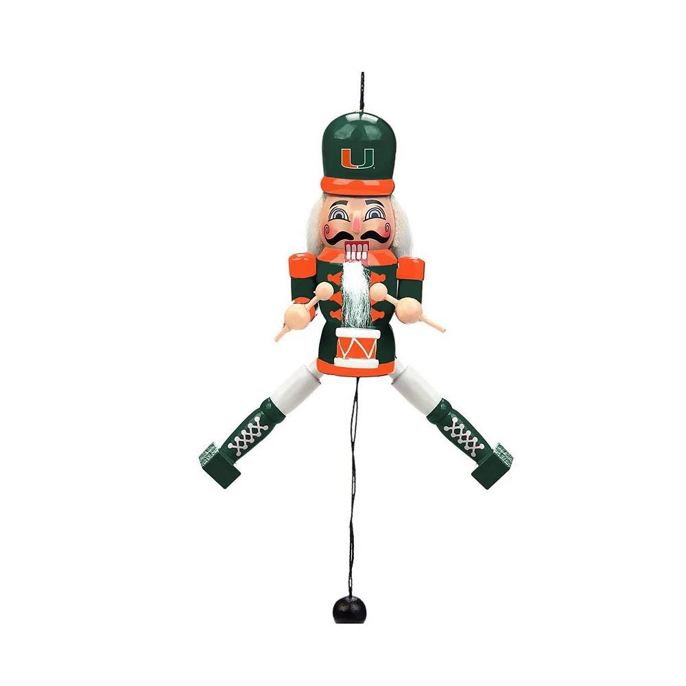 商品FOCO|Miami Hurricanes Pull String Wooden Nutcracker Ornament,价格¥99,第2张图片详细描述
