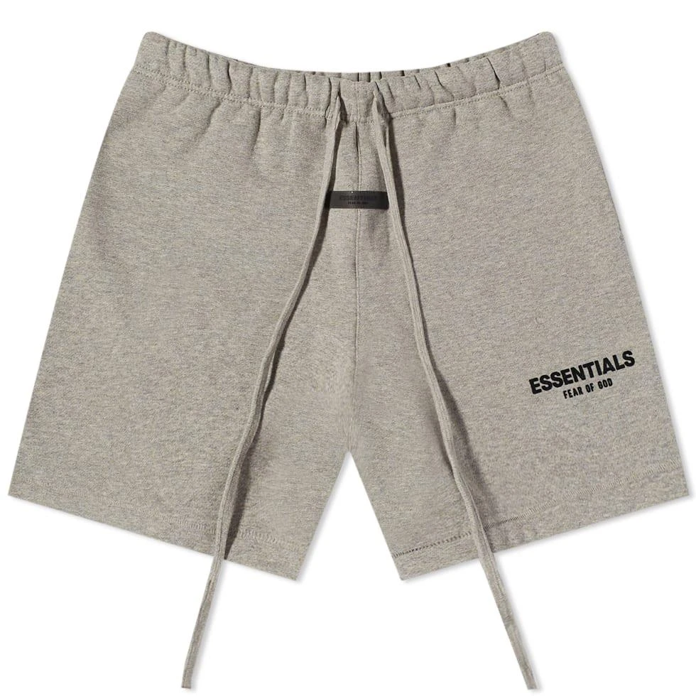 商品Essentials|FEAR OF GOD ESSENTIALS Logo Sweat Short - Dark Oatmeal,价格¥720,第1张图片