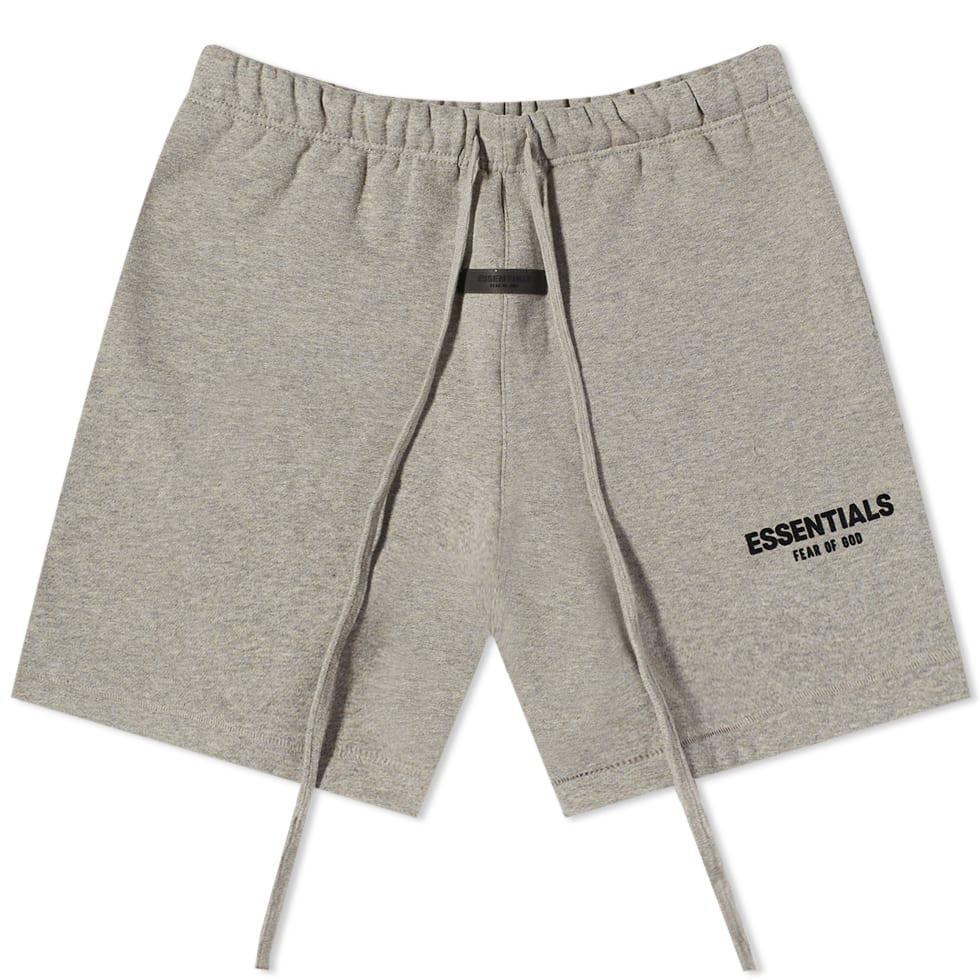 商品Essentials|FEAR OF GOD ESSENTIALS Logo Sweat Short - Dark Oatmeal,价格¥630,第1张图片