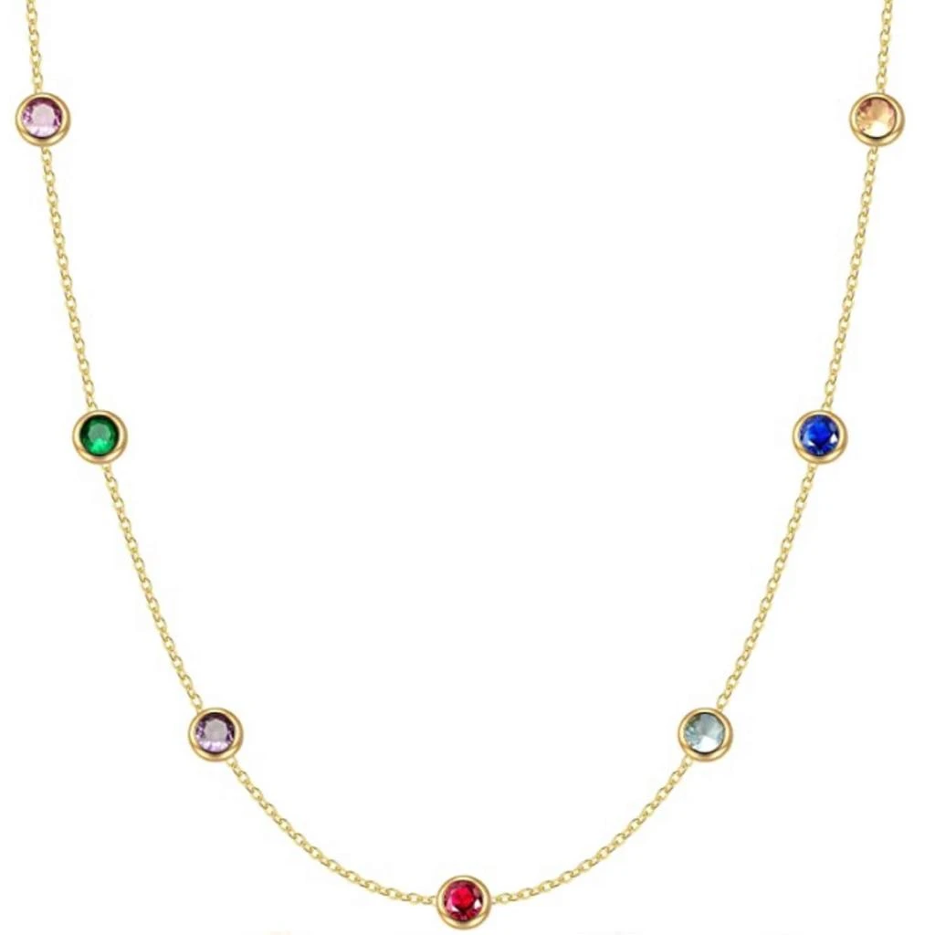 商品Liv Oliver|18k Gold Multi Color Station Necklace,价格¥1634,第1张图片