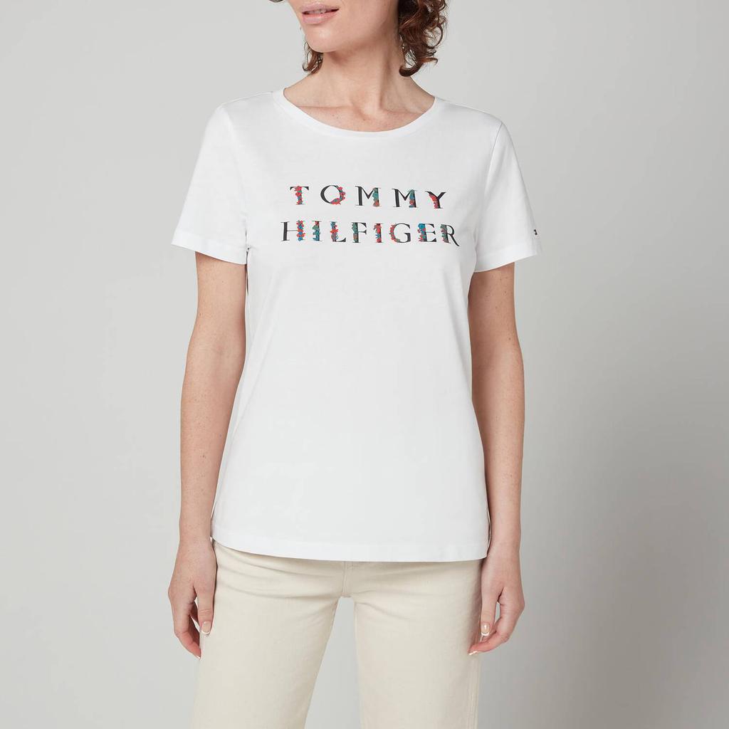 Tommy Hilfiger Women's Crv Floral T-Shirt - White商品第1张图片规格展示