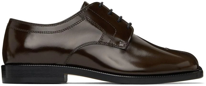 商品MAISON MARGIELA|Brown Leather Tabi Oxfords,价格¥4290,第1张图片
