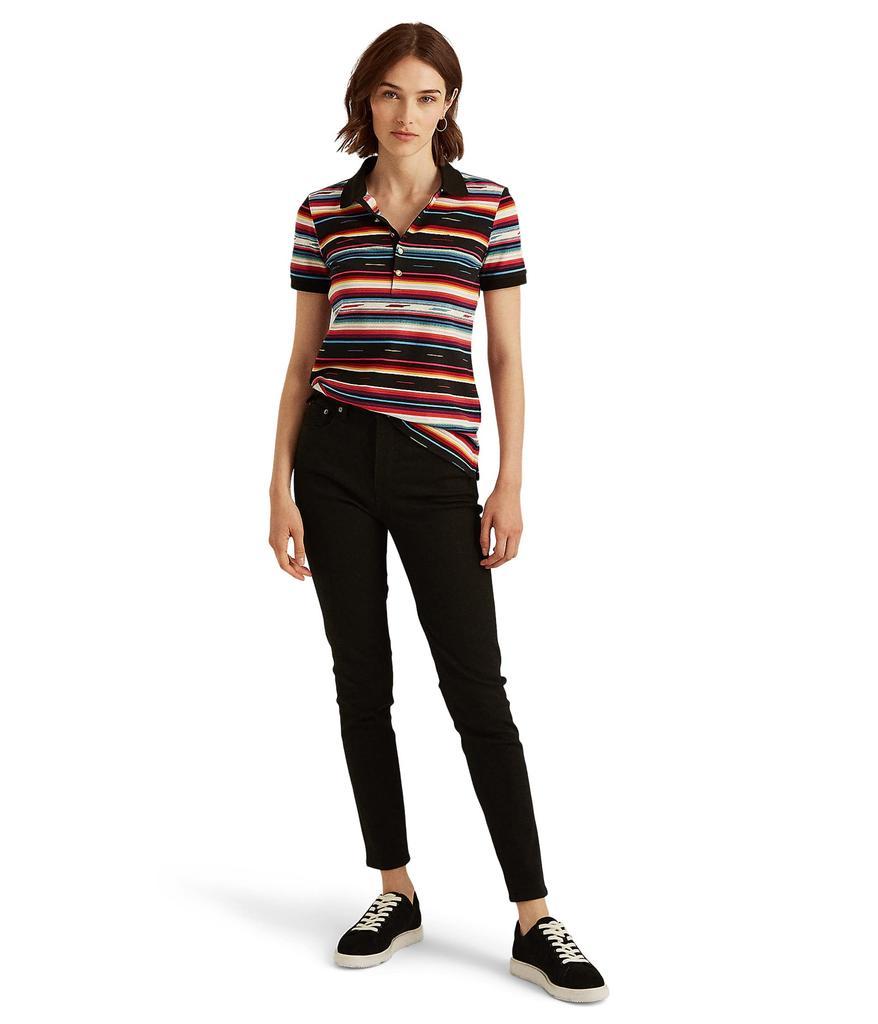 商品Ralph Lauren|Petite Striped Piqué Polo Shirt,价格¥371,第6张图片详细描述