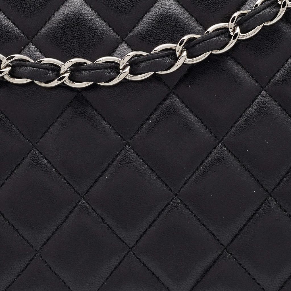 Chanel Black Quilted Leather Maxi Classic Double Flap Bag商品第5张图片规格展示
