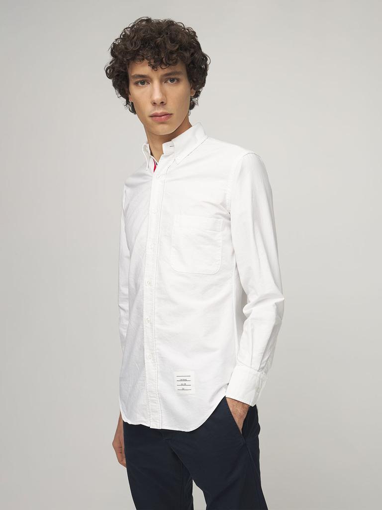 商品Thom Browne|Grosgrain Cotton Oxford Shirt,价格¥3131,第3张图片详细描述