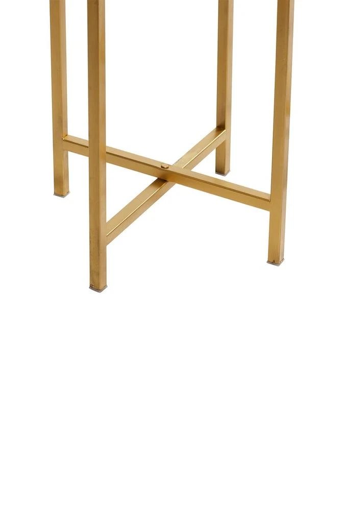 商品WILLOW ROW|Black Metal Indoor & Outdoor Planter with Removable Goldtone Stand - Set of 2,价格¥1186,第4张图片详细描述