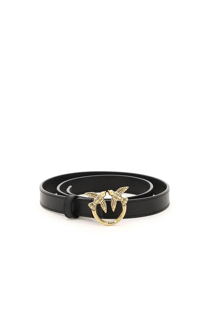 商品PINKO|Pinko Love Birds Leather Thin Belt,价格¥371,第1张图片