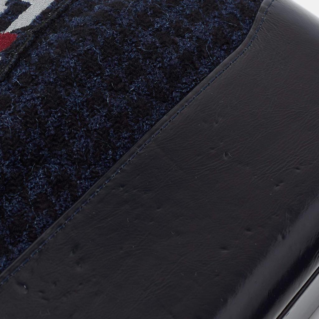 Chanel Black/Blue Tweed And Leather Gabrielle Shoulder Bag商品第6张图片规格展示