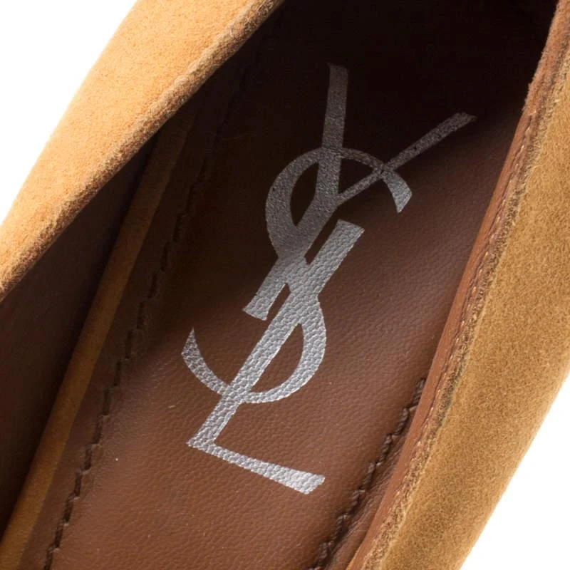 Saint Laurent Paris Beige Camel Suede Aliama Platform Pumps Size 37.5 商品