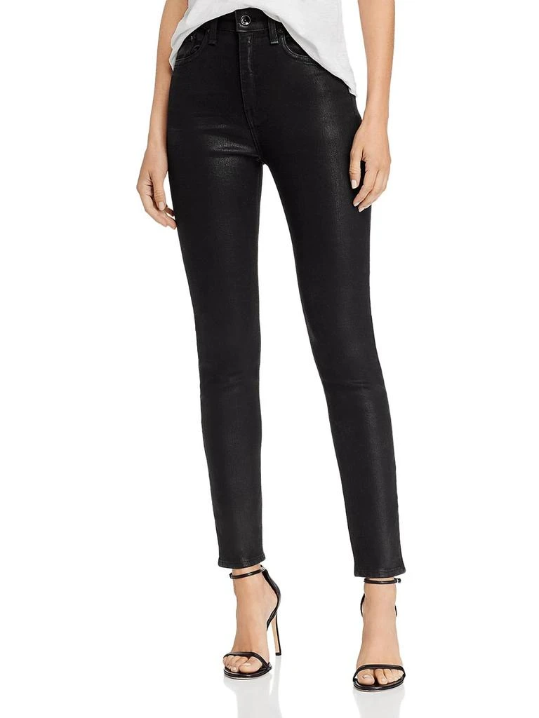 商品Rag & Bone|Nina Womens High Rise Coated Skinny Jeans,价格¥700,第1张图片