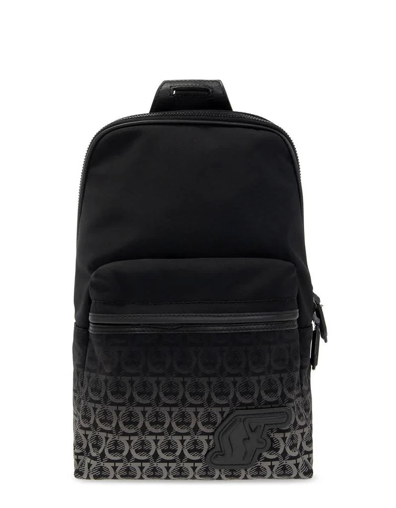商品Salvatore Ferragamo|Egenerated Nylon And Leather One Shoulder Backpack,价格¥3050,第1张图片