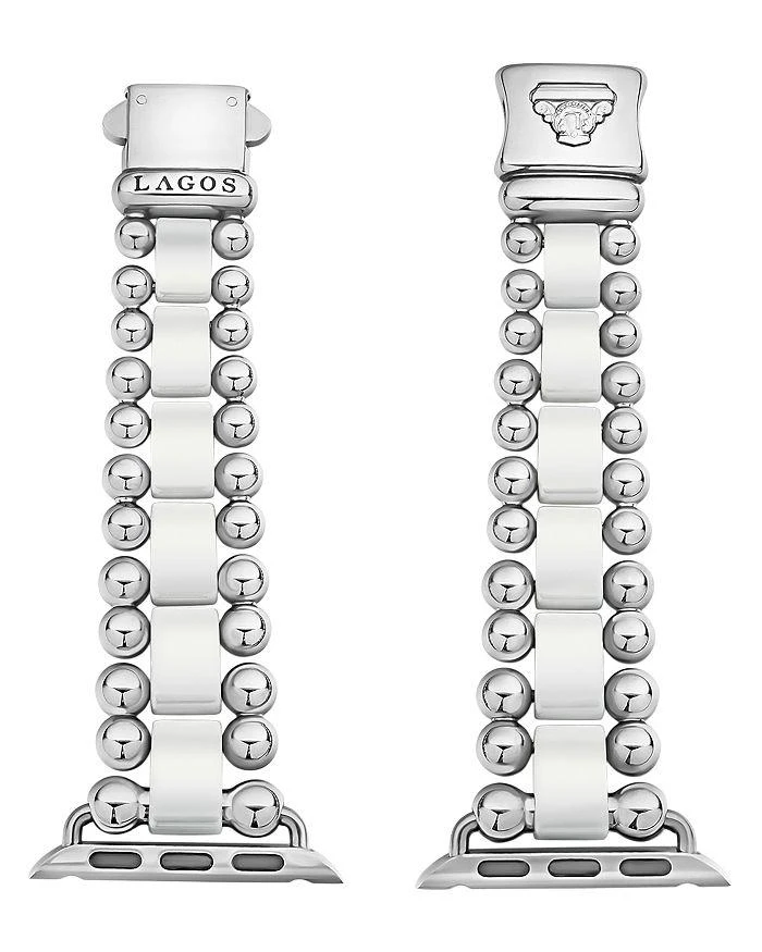 商品LAGOS|White Ceramic Smart Caviar Apple™ Watch Band, 38mm-42mm,价格¥7364,第3张图片详细描述