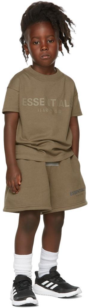 商品Essentials|Kids Taupe Logo T-Shirt,价格¥274,第1张图片