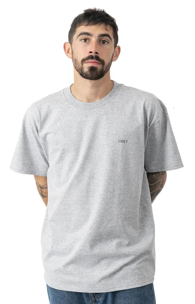 商品Obey|End Corruption T-Shirt - Heather Grey,价格¥161,第2张图片详细描述