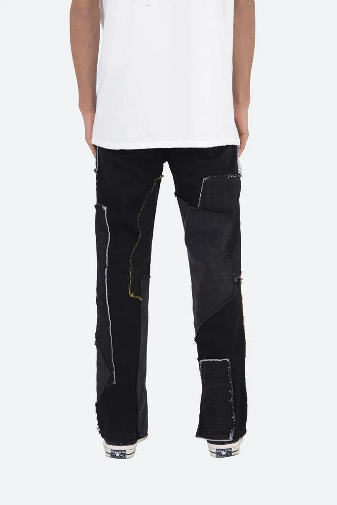 商品MNML|V124 Patchwork Baggy Denim - Black,价格¥257,第4张图片详细描述