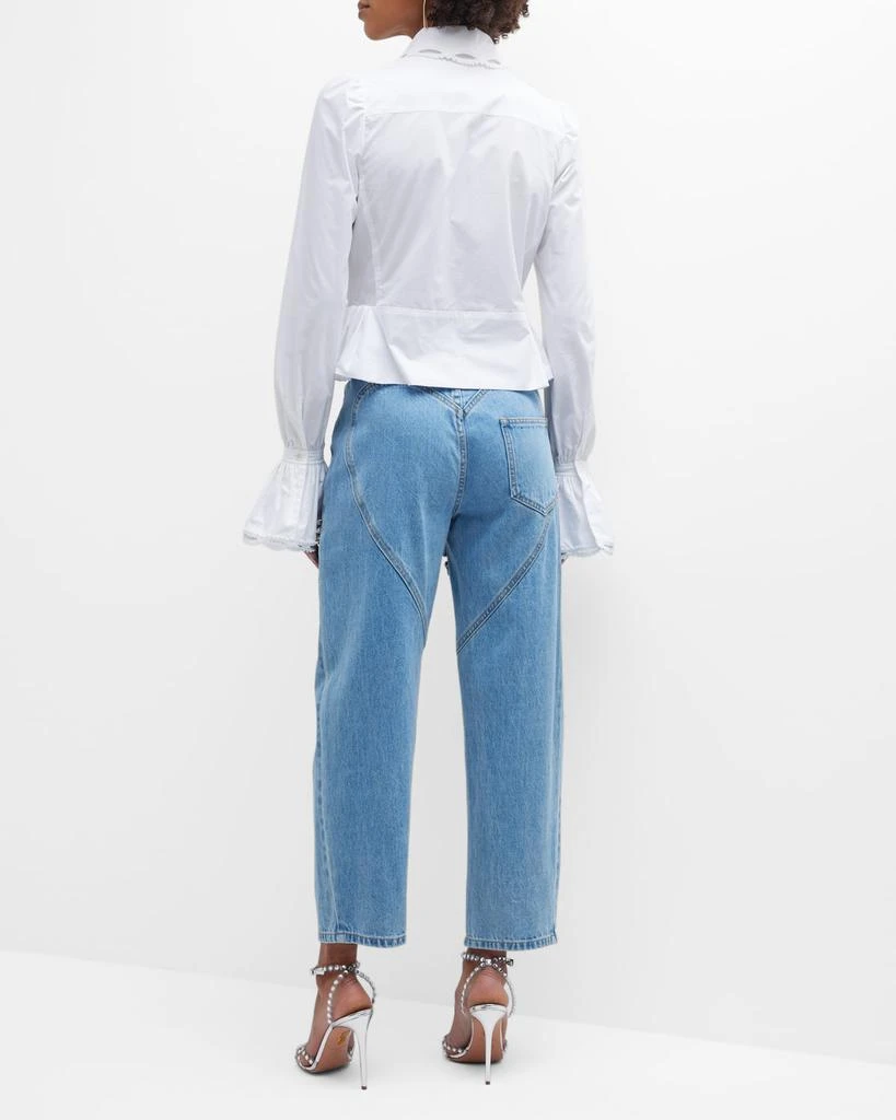 商品Paco Rabanne|Scalloped Embroidery Peplum Shirt,价格¥3982,第4张图片详细描述