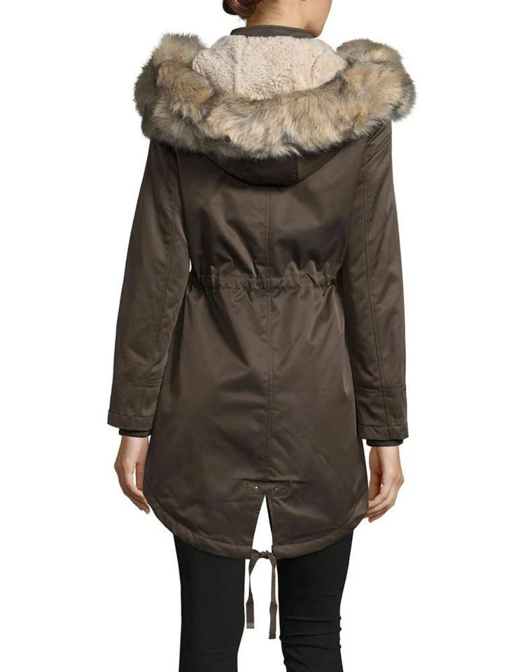 商品Miss Selfridge|Faux Fur-Trimmed Snap-Front Parka,价格¥834,第3张图片详细描述