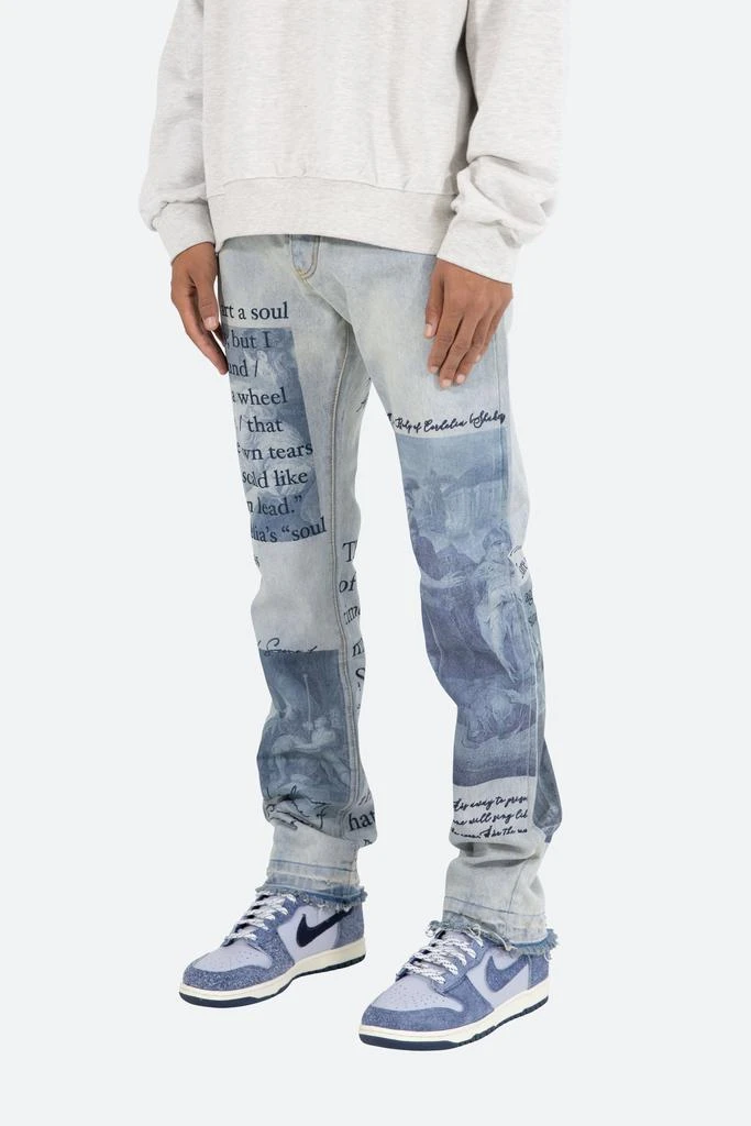 商品MNML|男式 D243 直筒牛仔裤 蓝色,价格¥383,第2张图片详细描述