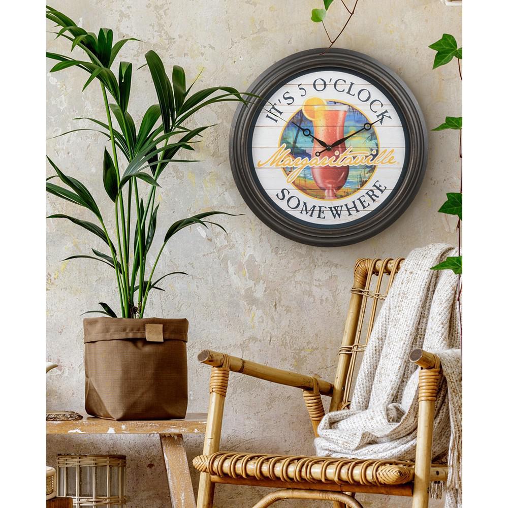 商品La Crosse Technology|433-3841Mv7 15.75" 5 O'Clock Somewhere Margaritaville Indoor, Outdoor Quartz Analog Wall Clock,价格¥307,第4张图片详细描述