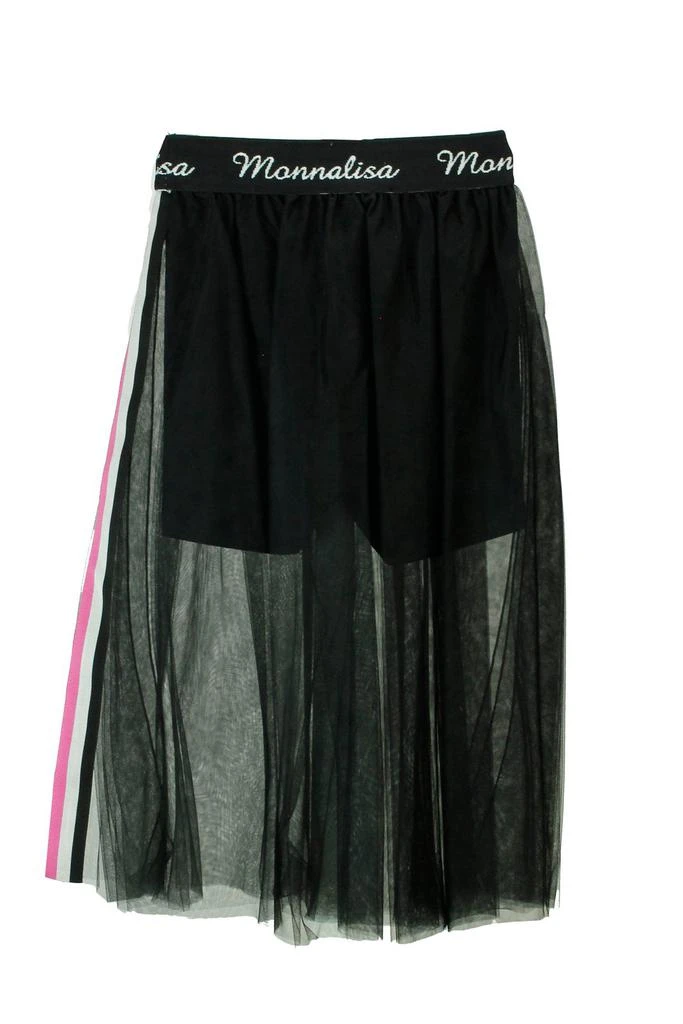 商品MONNALISA|Monnalisa Logo Waist Tulle Skirt,价格¥571,第1张图片