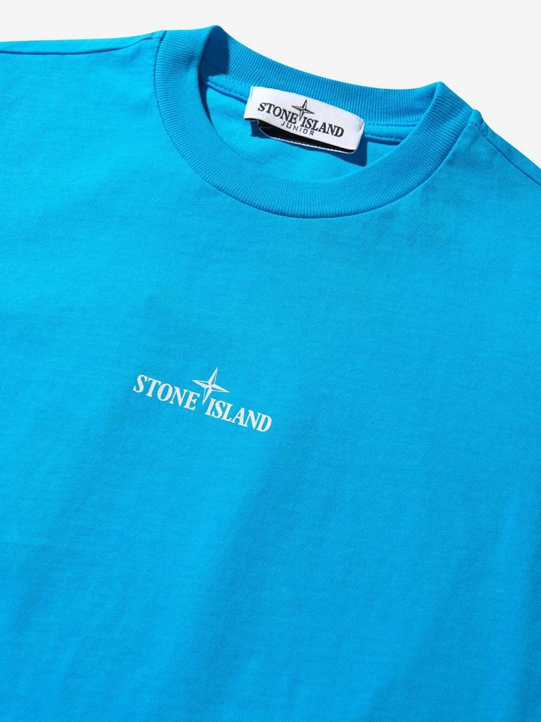 Stone Island Blue, Grey Boys Cotton Jersey Logo T-Shirt 商品