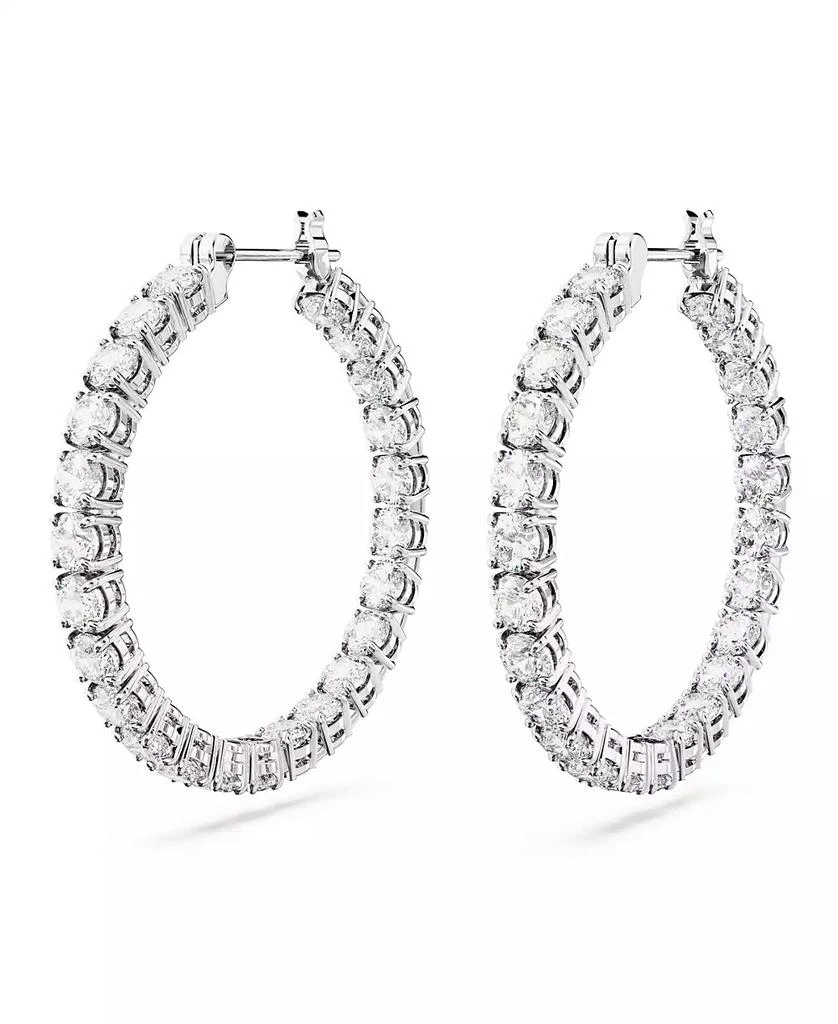 商品Swarovski|Crystal Round Cut Matrix Hoop Earrings,价格¥967,第2张图片详细描述