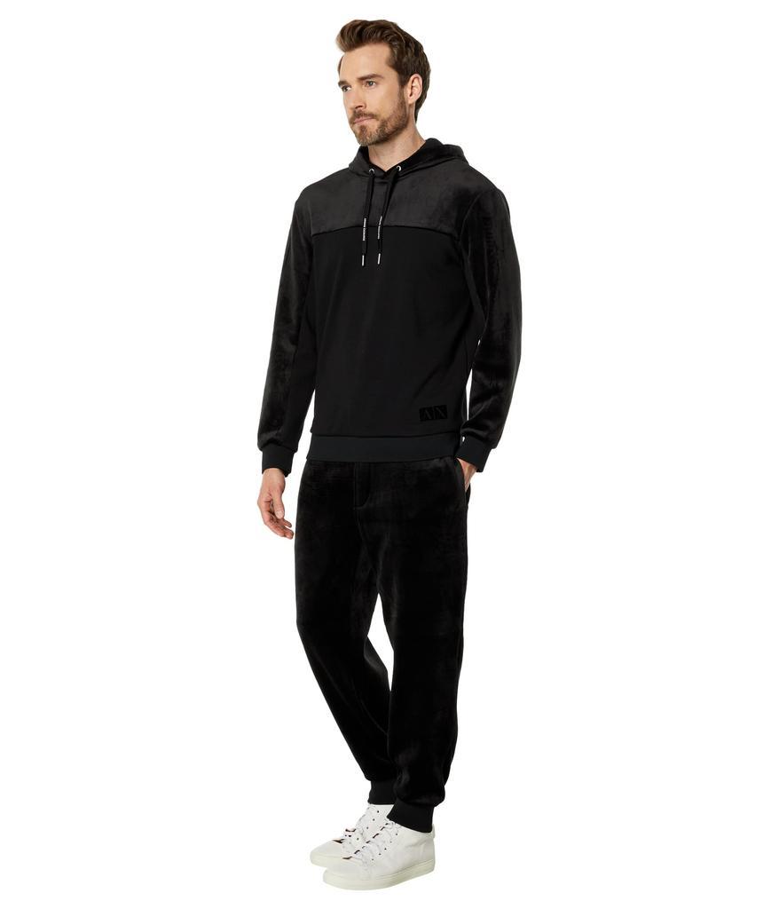 商品Armani Exchange|Velour Fleece Hooded Sweatshirt,价格¥1201,第6张图片详细描述