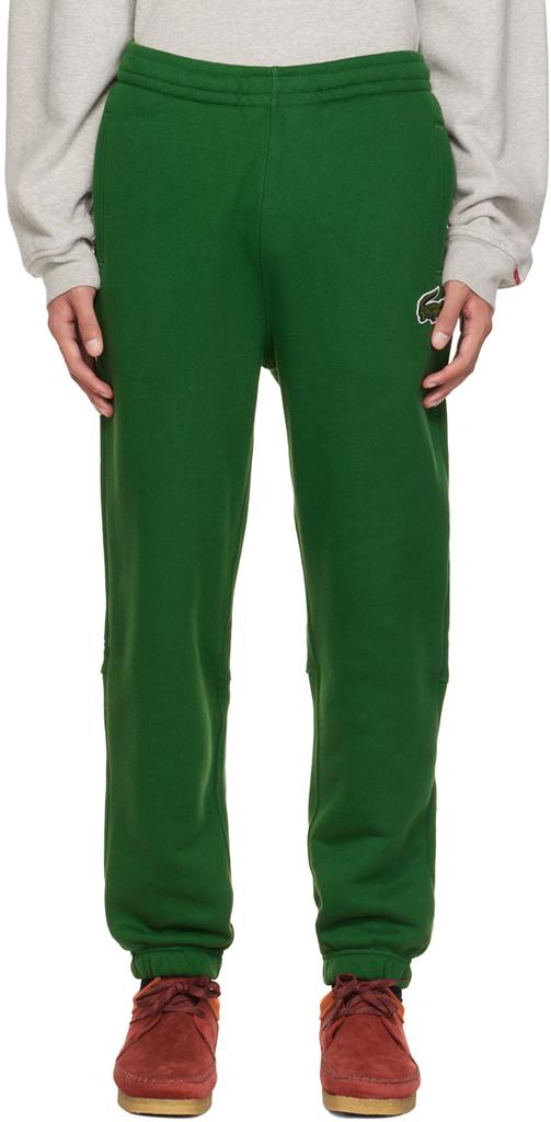 Green Embroidered Lounge Pants.商品第1张图片规格展示